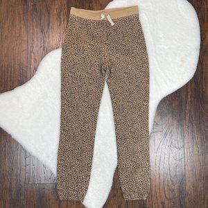 J. Crew Crewcuts Girls Jogger Sweatpants XL Leopard Brown Black Drawstring